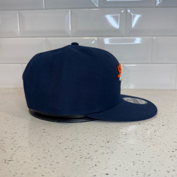 New Era NFL Denver Broncos 9FIFTY Snapback Hat Navy Orange White Logo Adjustable - Picture 4 of 6